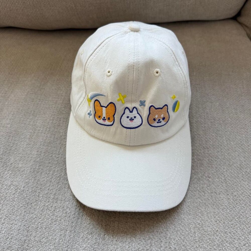 Starlight Corgi Pom Shiba Bone Hat Cream